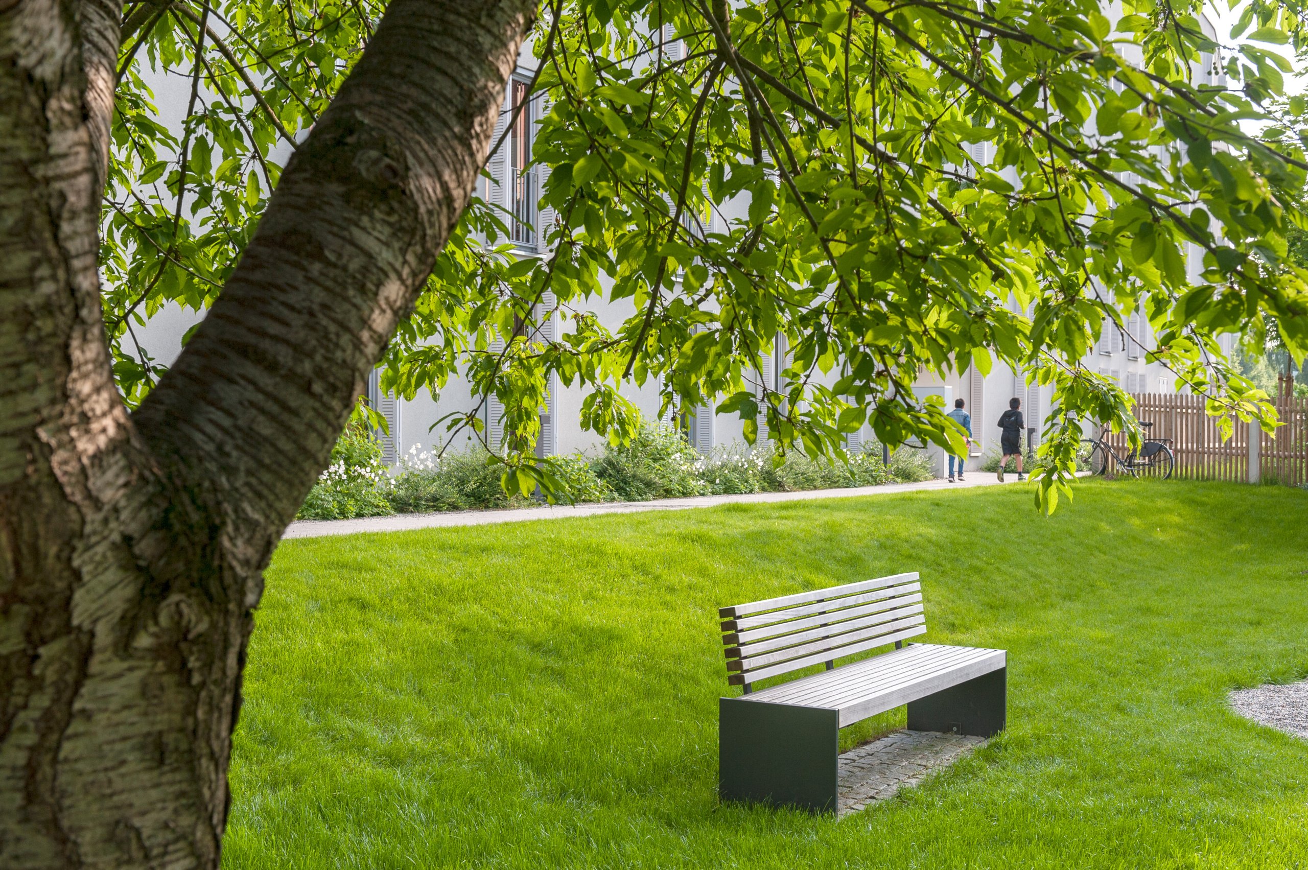 Bild: Sitzbank unter dem alten Kirschbaum, Foto: Johann Hinrichs Photography