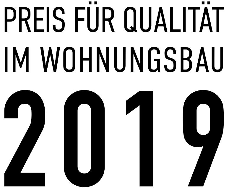 Logo des Preis für Qualität im Wohnungsbau 2019, Grafik: Copyright ByAk