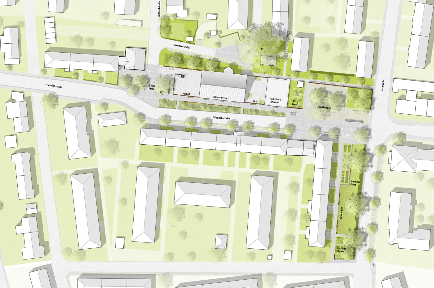 Bild: Lageplan aus dem Wettbewerb Neue Mitte Klettham, Plan: ver.de